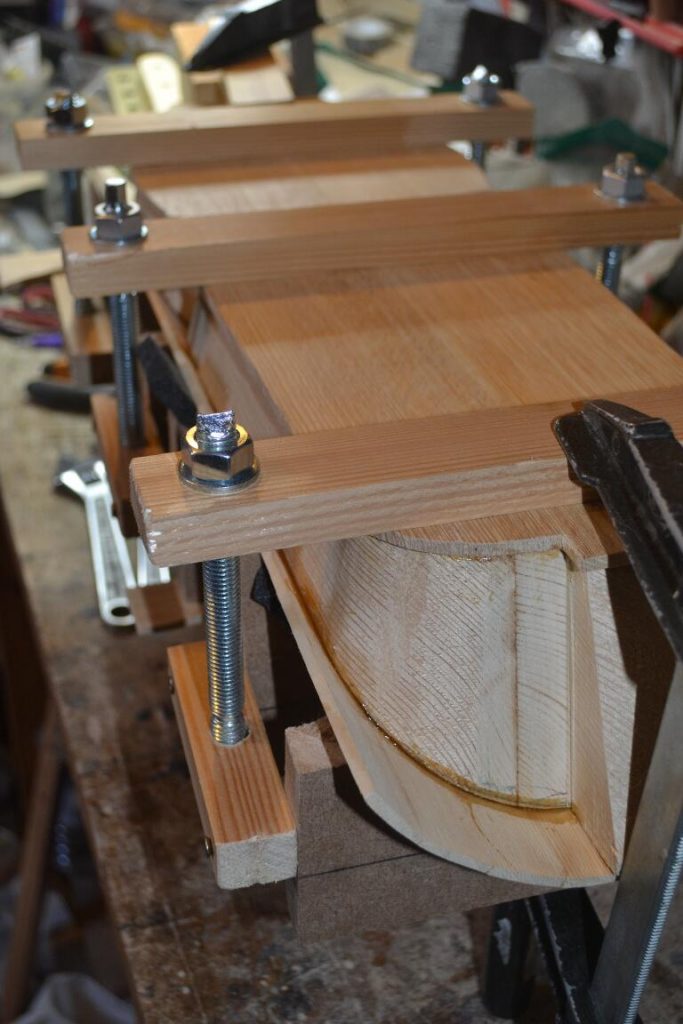 top glued and clamped