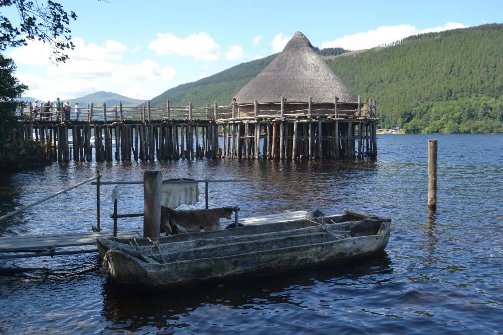 crannog and boats