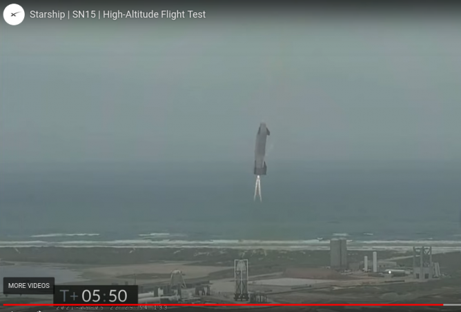 SpaceX Starship SN15 landing