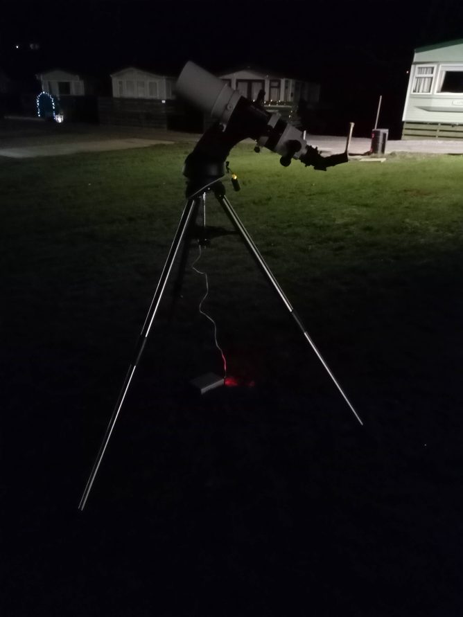 Telescope on tripod