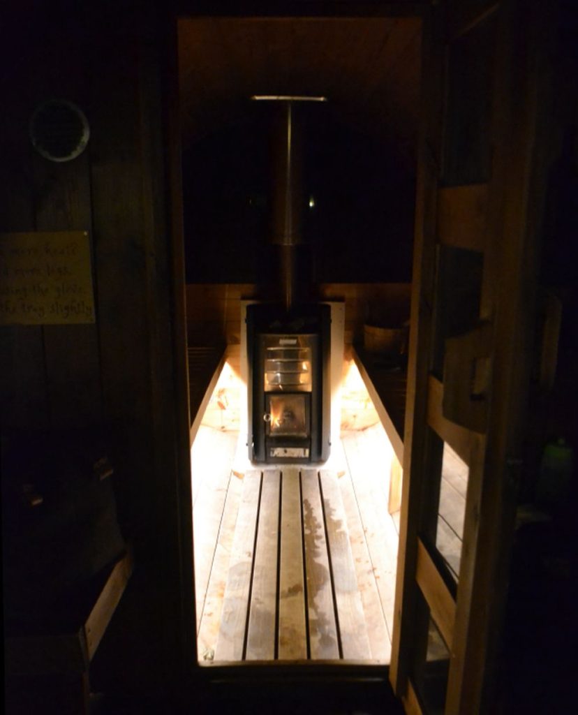 inside the sauna