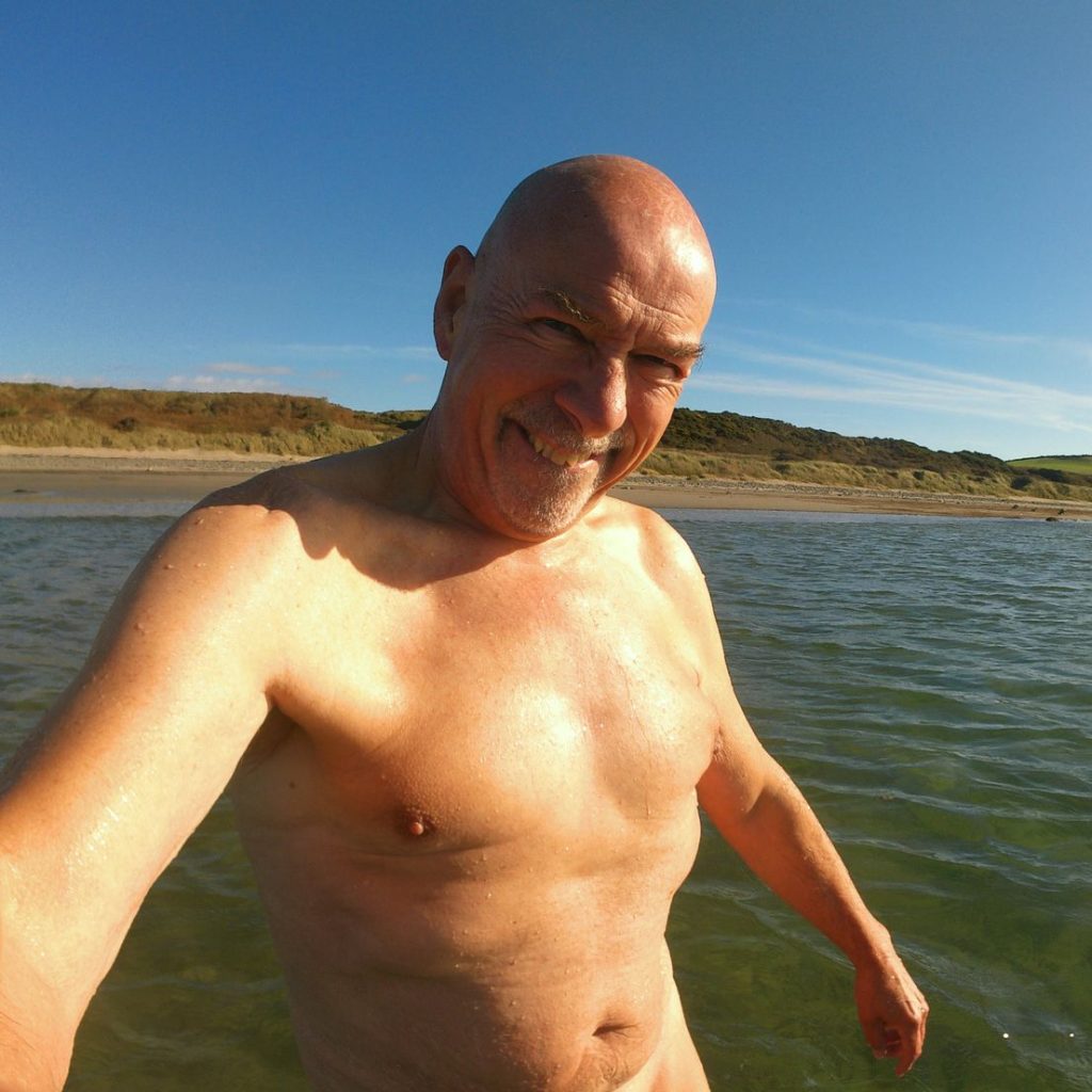 in the water